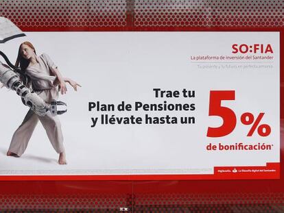 Oferta de Banco Santander para el traspaso de planes de pensiones.