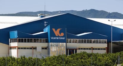 Nave en Beniflà (Valencia) de una de las empresas citrícolas receptora de ayudas europeas.