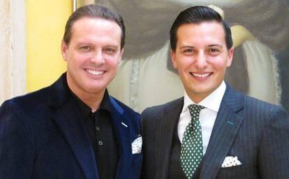 Luis Miguel junto a Nicolas Bijan, due&ntilde;o de la marca que lleva su apellido.