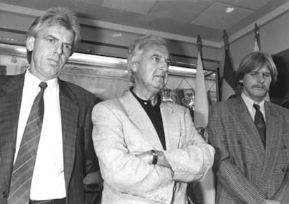 Beenhakker, Mendoza y Schuster en 1988.