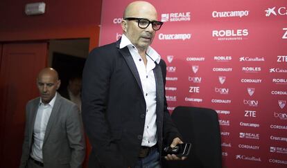 Jorge Sampaoli, poco antes de ser presentado por el Sevilla.