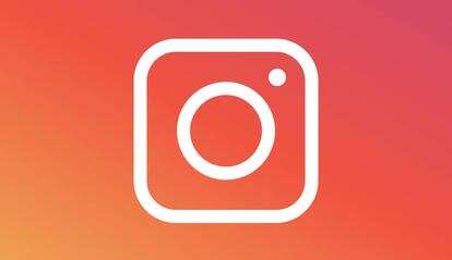 Logo de Instagram con fondo naranja