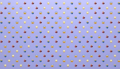 Fondo de pantalla con emoticonos personalizados.