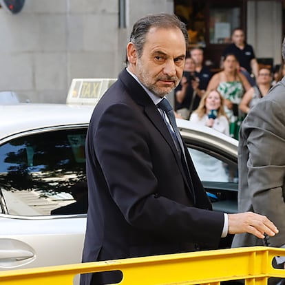 José Luís Ábalos, a su llegada al Tribunal Supremo, en Madrid, la pasada semana.
