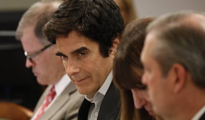 El ilusionista David Copperfield durante el juicio en Las Vegas.