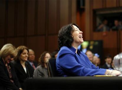 Sonia Sotomayor, durante la primera audiencia ante el Senado para ser confirmada jueza del Tribunal Supremo de EEUU.