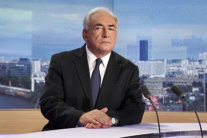 Dominique Strauss-Kahn, durante su entrevista en la television francesa TF1.