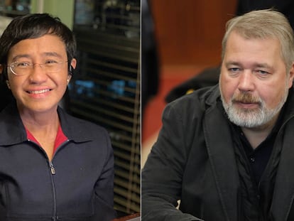 Maria Ressa y Dmitri Muratov, ganadores del Nobel de la Paz 2021.