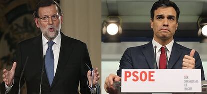 Mariano Rajoy y Pedro Sánchez, este viernes.