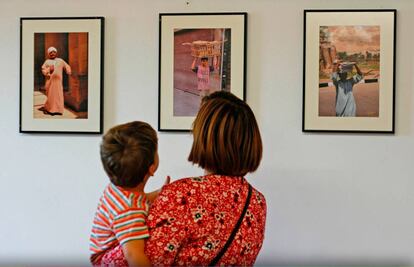 Exposición de fotos durante la IV edición de Villar de los Mundos.