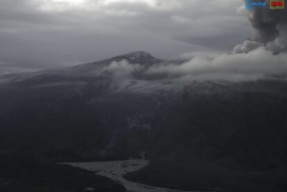 Captura de una de las <i>webcams</i> de la empresa islandesa Mila. Imagen captada este martes a las dos de la tarde.