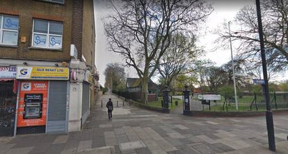 Parque de Stratford (Londres), en la zona donde ocurrió el asesinato el pasado junio.