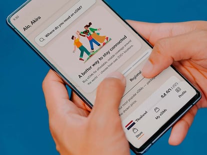 Navegador en un smartphone con Android