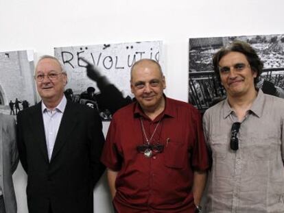 Josep Torrent, Ricard P&eacute;rez Casado, Josep Sorribes y Antonio Moreira (editor del libro).