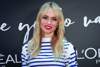 La presentadora Patricia Conde, en un 'photocall' de la Mercedes Benz Fashion Week Madrid, el 1 de febrero de 2020.