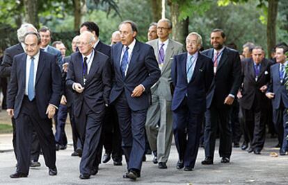 Asistentes a la reunión en La Moncloa, el pasado martes, de la III Conferencia de embajadores españoles.