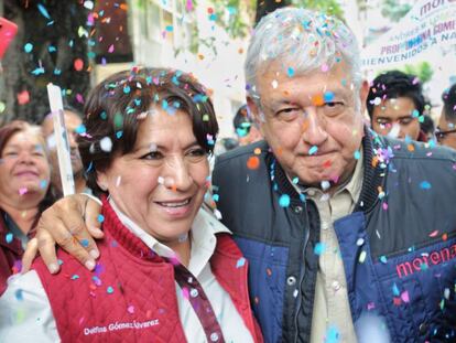 Delfina Gómez y AMLO