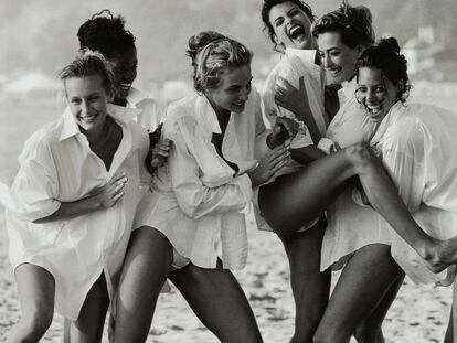 Estelle Lefébure, Karen Alexander, Rachel Williams, Linda Evangelista, Tatjana Patitz y Christy Turlington, fotografiadas por Peter Lindbergh.