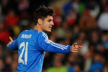 Morata celebra su gol en Almeria