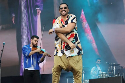 La banda Mashrou Leila, en un concierto en Londres en 2019.