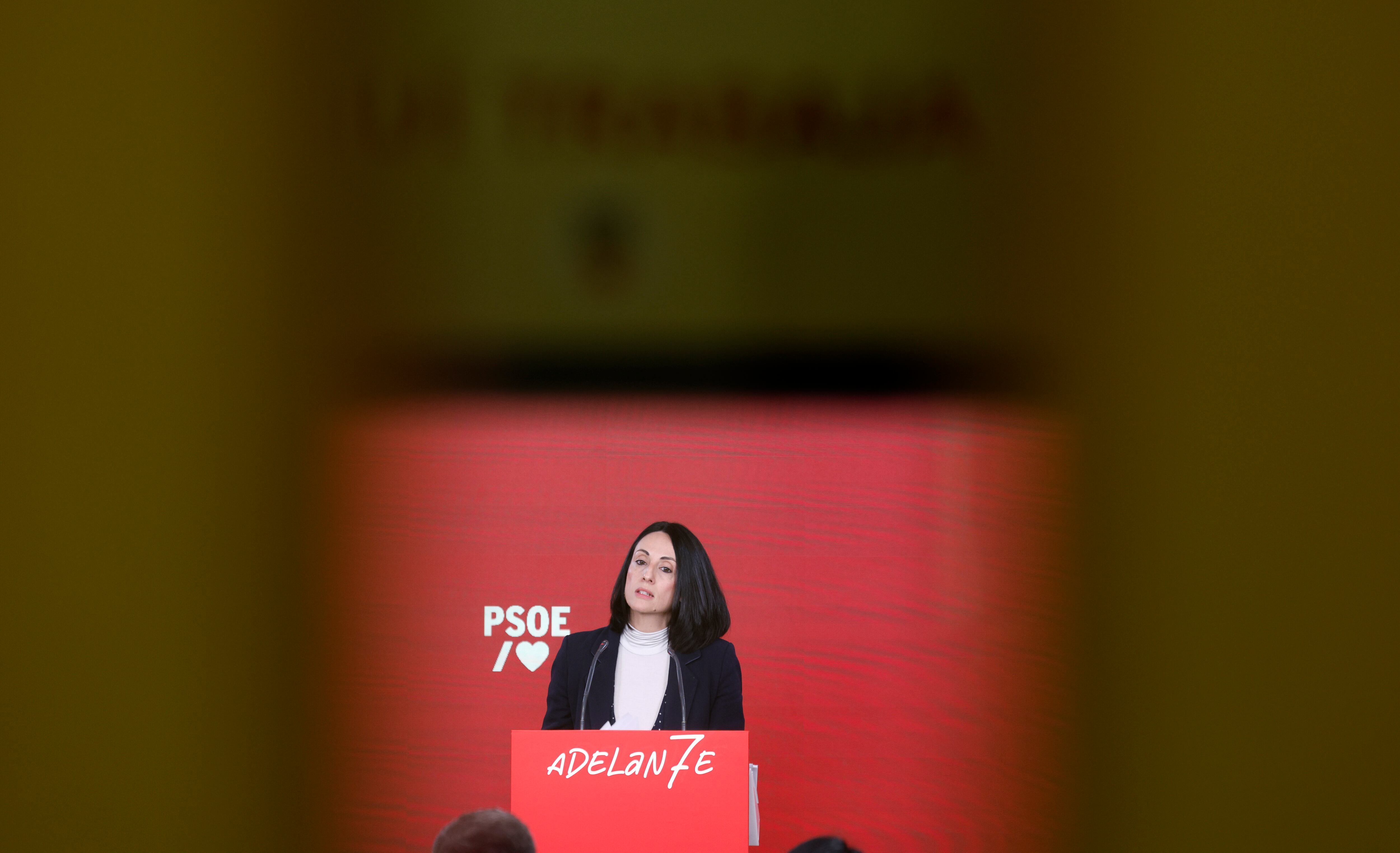 Rebeca Torró, durante la rueda de prensa en Ferraz este viernes.
