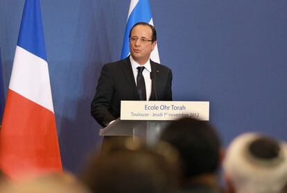 Francois Hollande, en un acto en Toulouse.