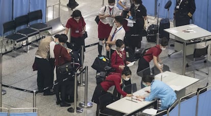 Imágenes del aeropuerto de Hong Kong