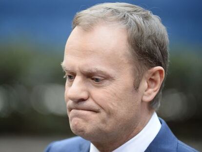 Donald Tusk, presidente del Consejo Europeo, en Bruselas.