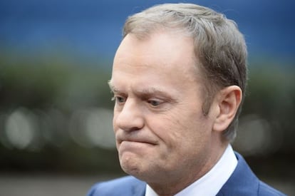 Donald Tusk, presidente del Consejo Europeo, en Bruselas.