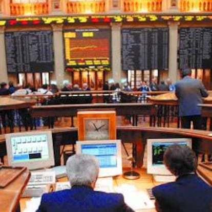 Operadores en la Bolsa de Madrid