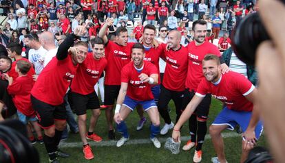 Els jugadors del Reus, després del partit.