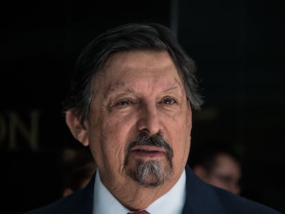 Napoleón Gómez Urrutia, el 11 de febrero de 2020 en Ciudad de México.