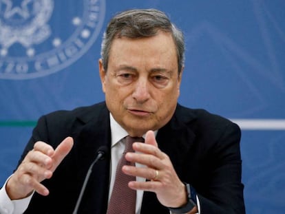 Mario Draghi, primer ministro italiano.