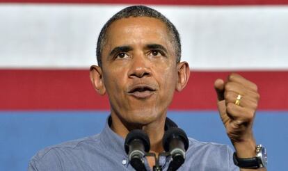 El presidente de EE UU, Barack Obama, durante un discurso en Syracuse, Nueva York.