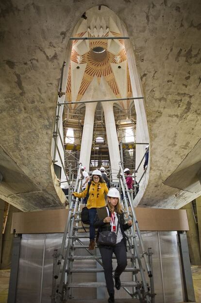 Presentación de la nueva Sala Crucero de la Sagrada Familia que diseñó el arquitecto barcelonés Antonio Gaudí.