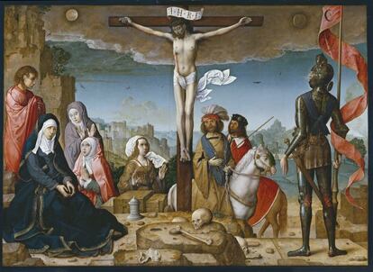 'La Crucifixión' es una de las obras más releventes de Juan de Flandes (1465-1519) y fue comprada por Ferrovial por siete millones de euros en 2005 y posteriormente cedida al Museo del Prado a través de la dación en pago de impuestos.