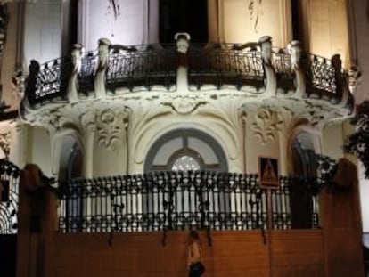 Fachada del Palacio de Longoria, sede de la SGAE.