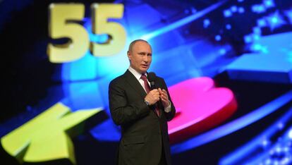 Vladmir Putin, en un programa de televisión, el pasado día 12.