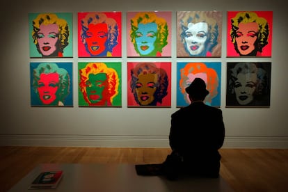 La Marilyn Monroe vista por Andy Warhol que se expone en la National Portrait Gallery en Londres.
