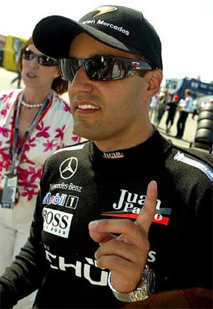 Juan Pablo Montoya, ayer en Silverstone.