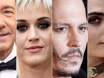 Kevin Spacey, Katy Perry, Johnny Depp y Cara Delevingne.