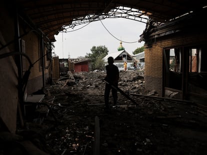 Casas destruidas por un ataque ruso en Kramatorsk (Ucrania), en una imagen de este viernes.