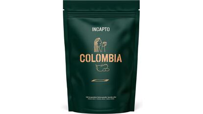Paquete de un kilo de café de Colombia 100 % Arábica, de la marca Incapto.