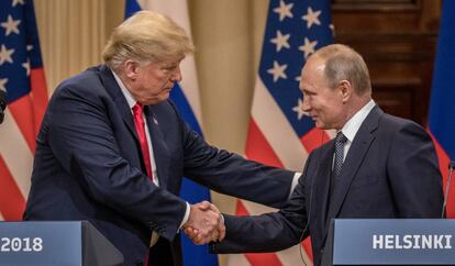 Donlad Trump y Vladímir Putin, en su encuentro en Helsinki en 2018.