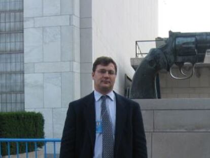 Estévez en la sede de la ONU en Nueva York