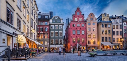 Una de las calles del Gamla Stan, el casco antiguo de la capital sueca.