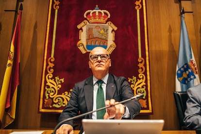 Manuel Baltar, presidente del PP y de la Diputación de Ourense, este jueves durante el pleno extraordinario.