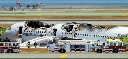 Imagen del avión siniestrado.