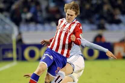 Halilovic en el partido ante el Celta. 