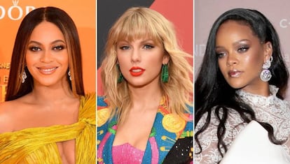 Beyoncé, Taylor Swift y Rihanna.